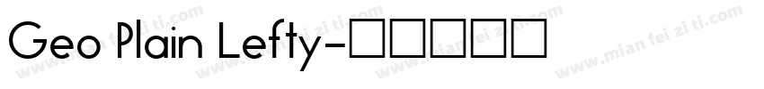 Geo Plain Lefty字体转换